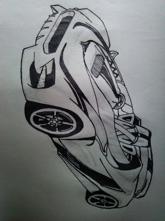 玩家手绘qq飞车人气赛车