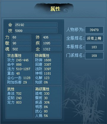 巧用英雄榜 人物游戏实际属性估算技巧