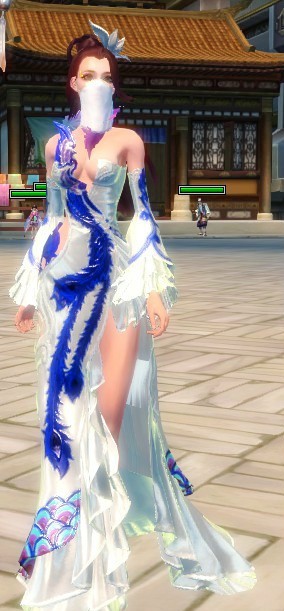 笑傲江湖ol结婚礼服染色记 青花瓷成品