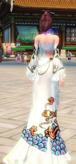 笑傲江湖ol结婚礼服染色记 青花瓷成品