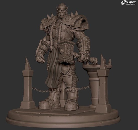 魔兽世界霸气萨尔CG模型全三维制作过程欣赏