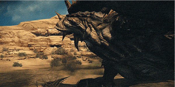 怪物猎人OLgif,一角龙