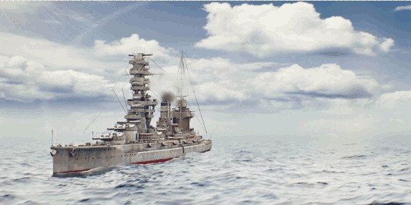 战舰世界gif,炮击齐射