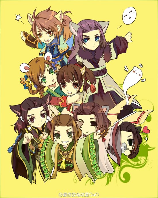《古剑奇谭2》全员猫耳Q版同人图