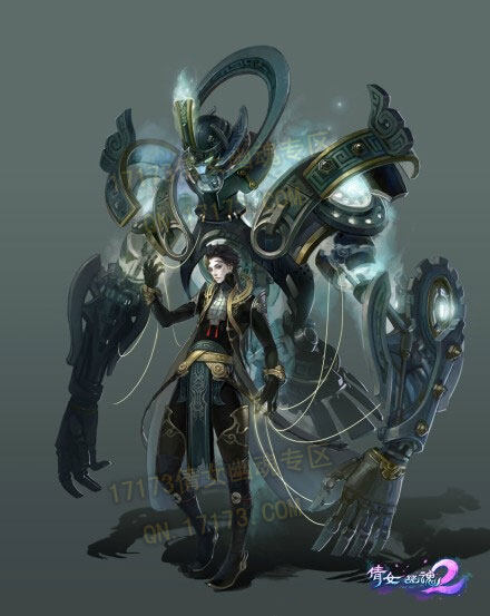 倩女幽魂偃师职业最新高清原画 疑似召唤宠物现身