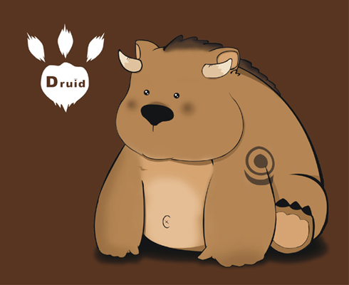 很萌的德鲁伊四形态